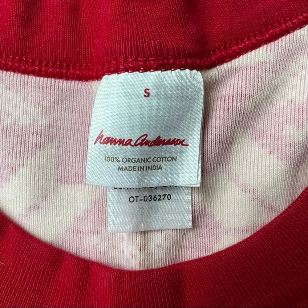 Hanna Andersson Holiday Snowflake Organic Cotton Long John Pajama Set S/M